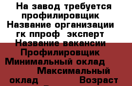 На завод требуется профилировщик › Название организации ­ гк ппроф- эксперт › Название вакансии ­ Профилировщик › Минимальный оклад ­ 45 000 › Максимальный оклад ­ 80 000 › Возраст от ­ 21 › Возраст до ­ 60 - Все города Работа » Вакансии   . Амурская обл.,Магдагачинский р-н